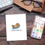 Love Cards For Him, Punny Valentine'S Day Cards, Anniversary Cards For Couples, Cute Otter Birthday Card & Anniversary Cards For Him (Otterly Adore You)