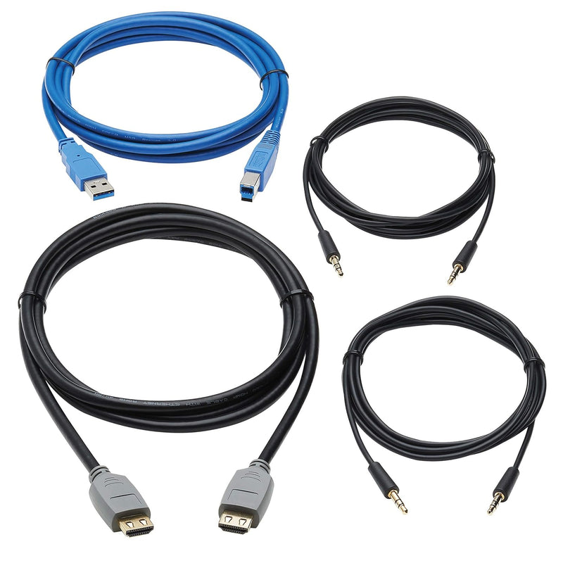 Tripp Lite HDMI KVM Cable Kit, 4K HDMI, USB 3.2 Gen 1, 3.5 mm Audio Jack, 4 in