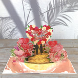 Anniversary Card – Journey Of Love 3D Pop-Up Card, Romantic Couple With Heart | Wedding, Valentines Day Card For Wife, Husband, Her, Him | Mother’S Day Card For Wife, 6"X8"