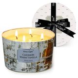 Homelights Scented Candles For Women & Men, 18Oz Candle Jars Aromatherapy 4-Wick Candle, Ideal For Industrial Chic Home Decor And Gifts, Cashmere Warm Vanilla