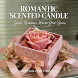 Rose Flower Shaped Scented Candle,160G Large Handmade Soy Wax Decorative Aroma Candle For Table Photo Prop,Prefect Gift For Meditation Stress Relief Mood Boosting Bath Yoga (Pink)