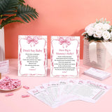 407 Pcs Coquette Pink Bow Baby Shower Games, 8 Games, Baby Shower, Word Scramble, Word Search, Predictions And Advice, The Price Is Right, How Big Is Mommy'S Belly