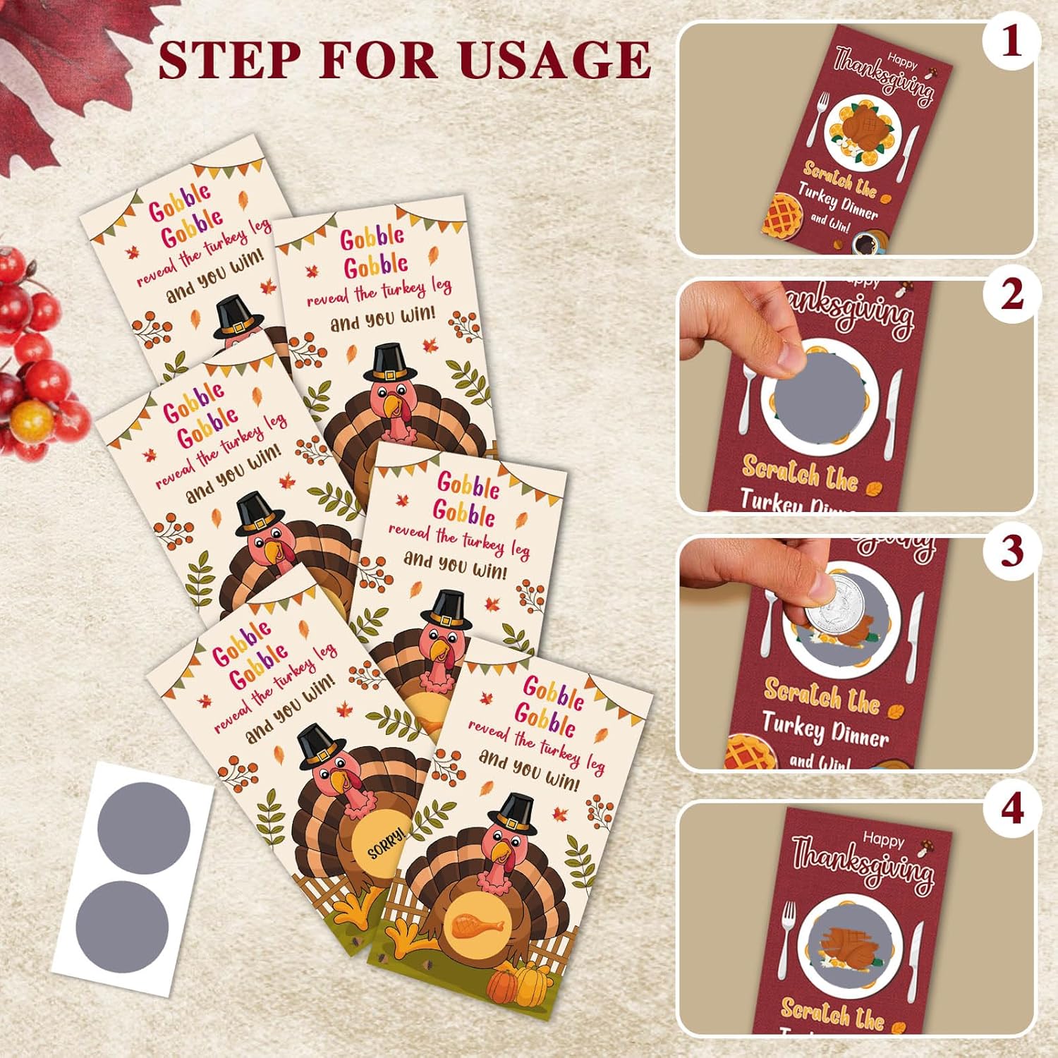 30 Pcs Thanksgiving Scratch Off Cards For Adults Kids Turkey Scratch Off Cards Games For Thanksgiving Party Family Activities Fall Thanksgivings Games Table Favors And Icebreaker