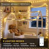 147FT Globe String Lights 300 LED Warm White Plug In Fairy Lights with Remote Waterproof for Patio Garden Christmas Decor