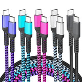5 Pack USB C to USB C 60W Fast Charging Cable Set for iPhone Samsung iPad MacBook