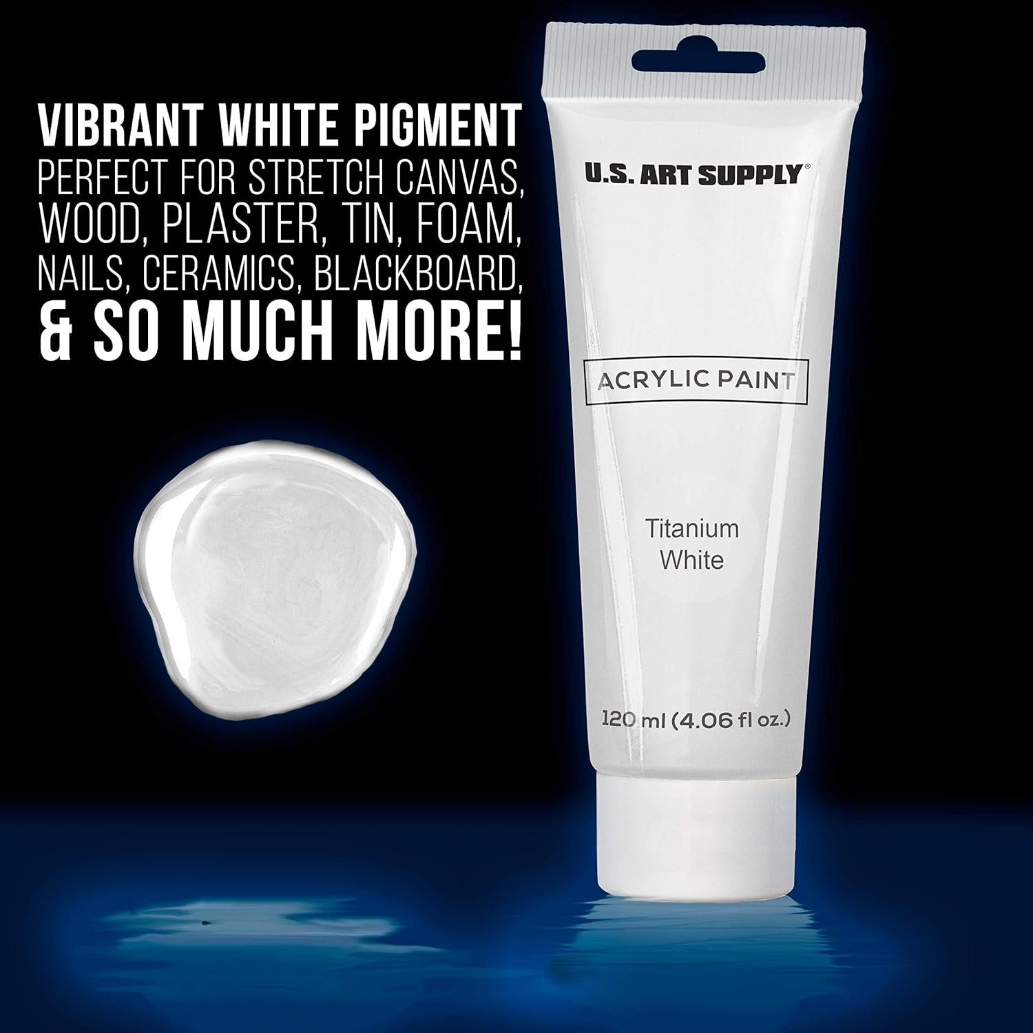 Titanium White Oil Paint - 2 Extra-Large 120Ml Tubes - High Opacity, Strong Tinting Strength, Oil Paints For Canvas Painting, Wood & Media