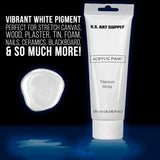 Titanium White Oil Paint - 2 Extra-Large 120Ml Tubes - High Opacity, Strong Tinting Strength, Oil Paints For Canvas Painting, Wood & Media
