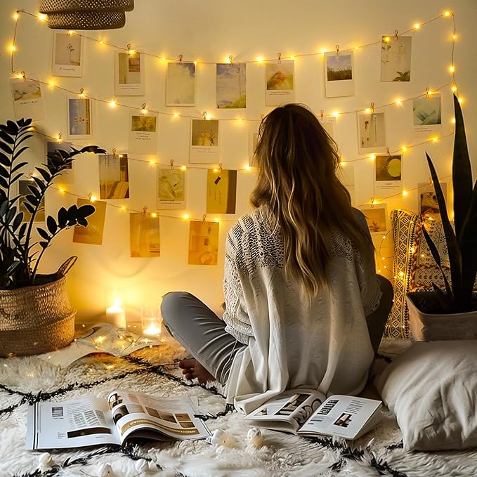 200 LED Fairy Lights Plug In 66FT Warm White String Lights with Remote Control 8 Modes Twinkle Lights for Bedroom Dorm Party Christmas Tree Decor