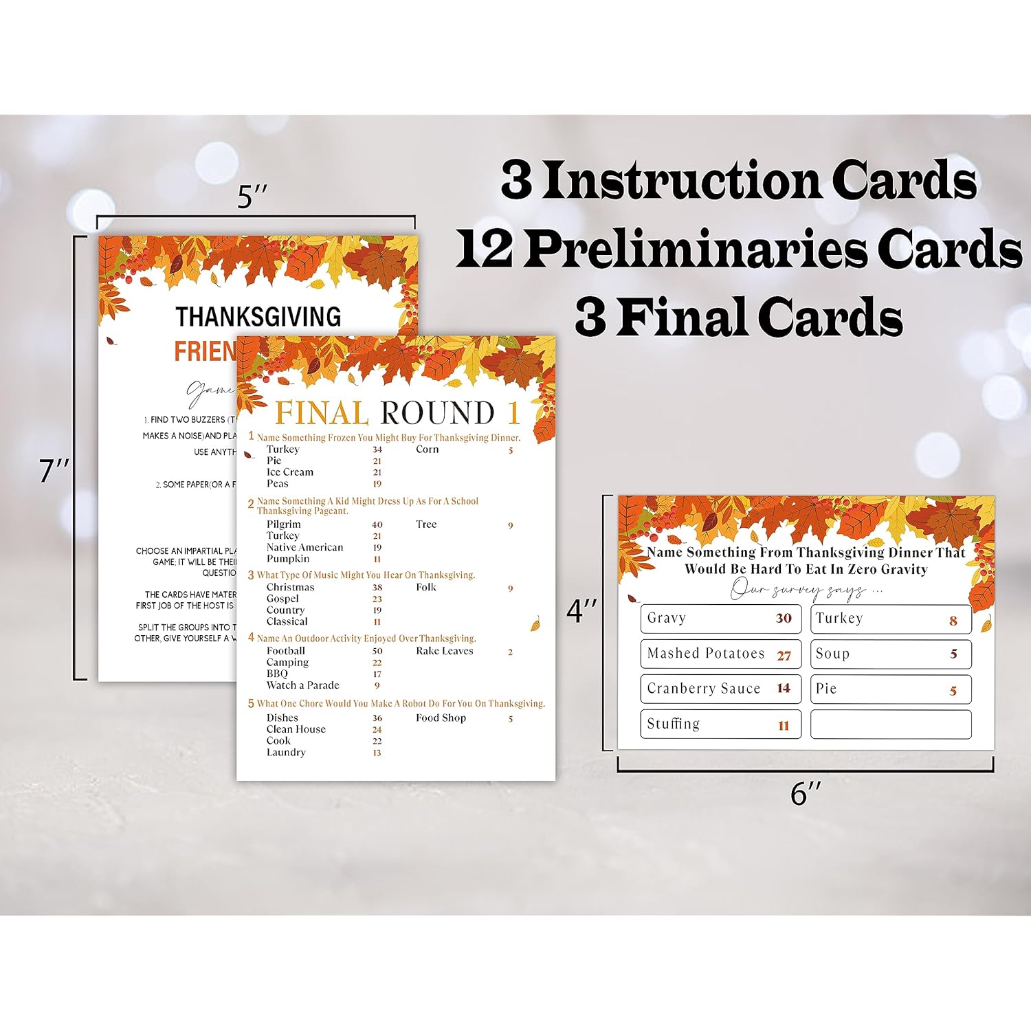Thanksgiving Day Friendly Feud Quiz,Thanksgiving Day Friendly Feud Game,Shower Games,Trivia Games For Family,Fall Winter Family Feud Style Game,I4