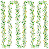 4 Pack Artificial Daisy Flowers Vine, 27.2 Ft Silky Artificial Garland With White Daisy And Vine Floral Garlands Decoration For Room Wall, Flower Themed Party, Wedding Supplies