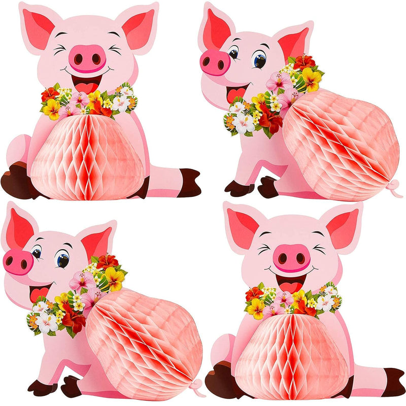 Luau Party Decorations Luau Pig Honeycomb Centerpieces Tabletop Pig Bi