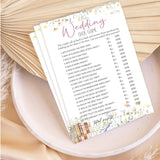Wildflowers Bridal Shower Games - Storybook Themes Wedding Shoe Bridal Shower Games Cards, Bachelorette Wedding Party Activities, 5"X7"-25 Pcs-02
