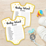 Baby Shower Games, Baby Word Scrabble Game Cards, Fun Baby Shower Party Games Supplies & Activities, Gender Reveal Games For Guests, Baby Shower Ideas, Set Of 30 Cards