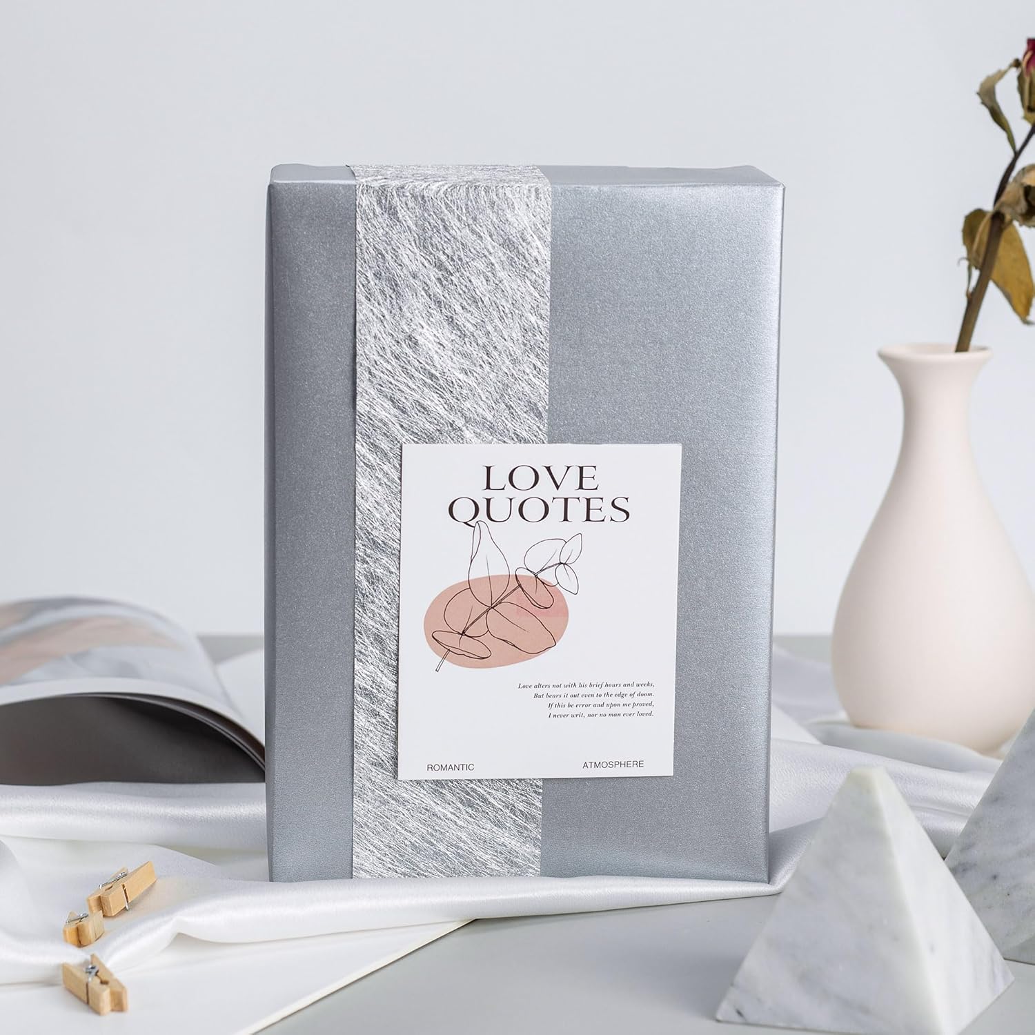 Shimmer Silver Wrapping Paper Roll - 17 Inches X 33 Feet - Solid Color Pearly-Lustre Gift Wrap Birthday Wrapping Sheets For Baby Shower, Weddings, Christmas And Anniversaries