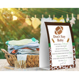 Don'T Say Baby Set - One 5X7 Sign And 50 Mini Clothespins, Baby Shower Games, Baby Shower Decoration, Gender Neutral Baby Shower - Msjb031