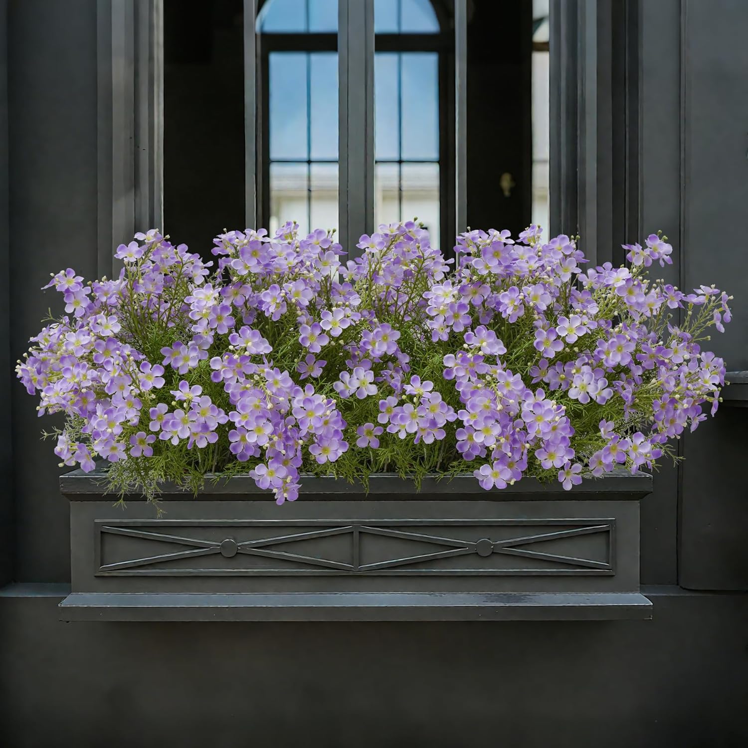Spring Decorations For Home Fake Flowers Hydrangea Artificial Plants Indoor Mantle Decor Plastic Flowers Artificial Plants Outdoor Garden Decor Hanging Plants 6Pcs?Purple? Flowers