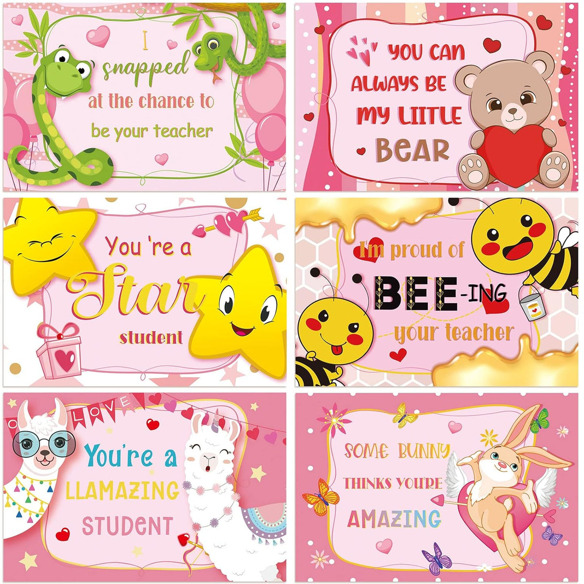 72 Pcs 4 X 6 Inch Happy Valentine'S Day Themed Blank Postcards From Teacher To Students Valentines Notecards For Kids Valentine Cards Valentines Postcards For Teachers To Send To Students Gifts