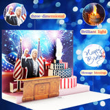 Birthday Card, Talking Donald President Greeting Cards With Real Voice Message & Light For Men And Women, Parents, Couples (Birthday -Statue Of Liberty)
