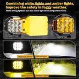 7 Inch 228W Round LED Offroad Light Pod V MAX Series Side Shooter Driving Light with Amber DRL for Truck ATV Jeep