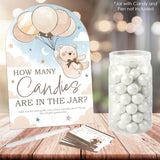 Big Dot of Happiness We Can Bearly Wait - How Many Candies Teddy Bear Baby Shower Game - 1 Stand and 40 Cards - Candy Guessing Game