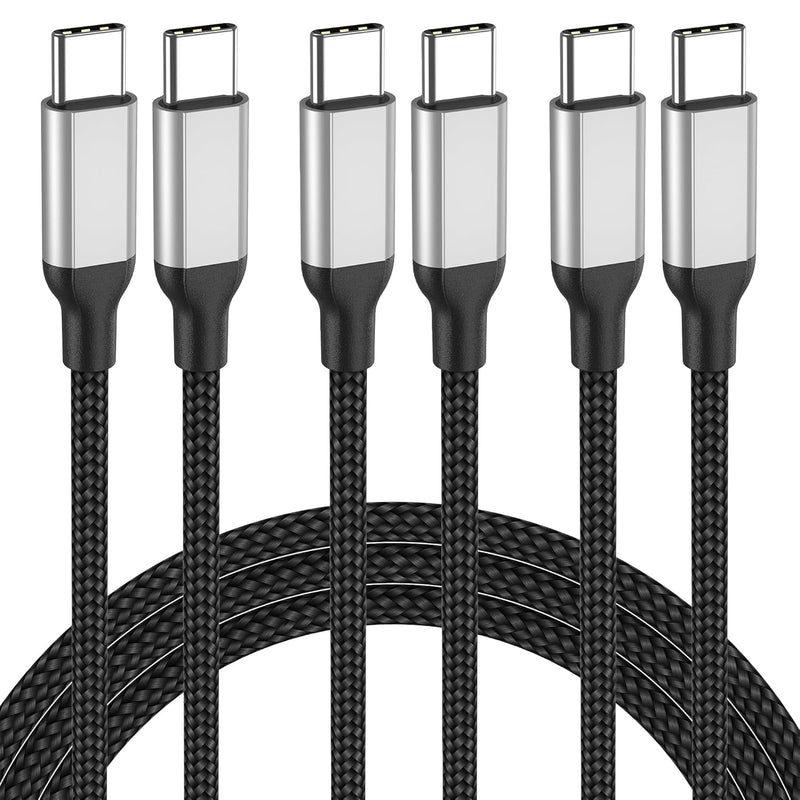 2Ft Usb C To Usb C Cable 3Pack, 60W(3A) Usb C Charger Cable For Car, 2 Foot Ty