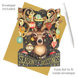 SANTORO Christmas Swing Card, 3D Pop Up Greeting Card - Season's Greetings - Reindeer - For Kids, Family, Festive, Holidays
