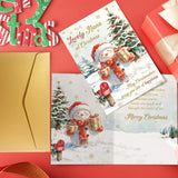 Cute Christmas Card For Nana, Grandma Christmas Card From Grandson Granddaughter, Merry Xmas Cards For Grandma