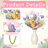 6 Pcs Easter Picks Decoration 15.7 Inch Egg Flower Picks Easter Egg Tree Branches Artificial Twig Branch Arrangement Centerpiece Celebration Home Vase Decor Blossom Branches For Spring