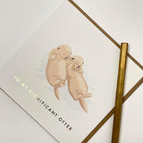 Old English Co. My Significant Otter Wedding Anniversary Card For Husband Wife - Cute Otter Valentine'S Day Card Boyfriend Girlfriend - Just Because Card For Other Half | Blank Inside With Envelope