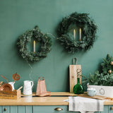 Store 12Pcs White Led Candles Clips And Stakes 6-Inch With Timer Remote Control For Christmas Tree Wreath Table Centerpieces Candle