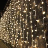 300 LED Curtain String Lights Warm White Fairy Twinkle Lights 8 Modes for Bedroom Wedding Party Garden Indoor Outdoor Wall Decor
