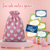 Valentine'S Day Pass The Bag Game - 44 Game Cards & 1 Pink Pass Bag With Heart Design - Valentines Group Activity & Gathering Prize Game, Party Game - Home & Office Party Favor - A04