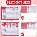 36 Pcs Valentines Party Games Card Valentine Letter Word Game Fun Interactive Word Building Games For Valentine'S Day Party Gift Favors Fun Engaging Educational Activity