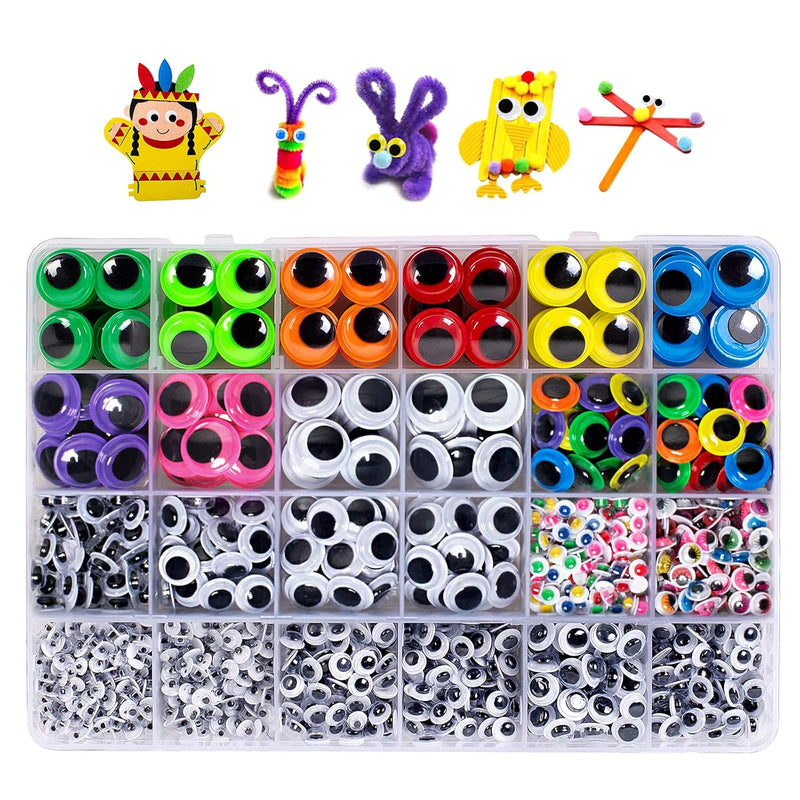 1580Pcs Googly Eyes Self Adhesive For Crafts, Craft Sticker Wiggle Eyes With M