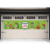 Merry Christmas Fence Banner Winter Holiday Birthday Party Decorations Green Xmas Decor Yard Outdoor Hanging Banner