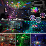 DJ Disco Party Lights LED Stage Strobe Projector with Remote Sound Activated Disco Ball for Home Events
