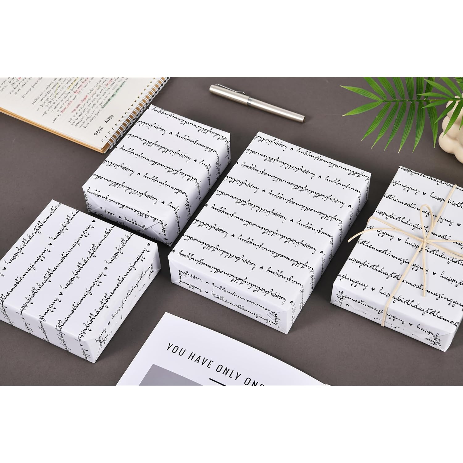 Birthday Wrapping Paper - 17" X 16.5 Feet Roll - Happy Birthday To The Most Amazing Guy Gift Wrap For Man
