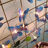 20Ft 3D Butterfly String Lights,Battery Operated 40Leds Indoor Outdoor Fairy Decorative Lights For Home Bedroom Party Bi