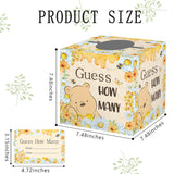 Guess How Many Cards, Winnie Baby Shower Games, Baby Shower Game With Box And 50 Guessing Cards, Gender Reveal Party Favor, Baby Shower Honey Decorations, Newborn Birthday Party Games Supplies