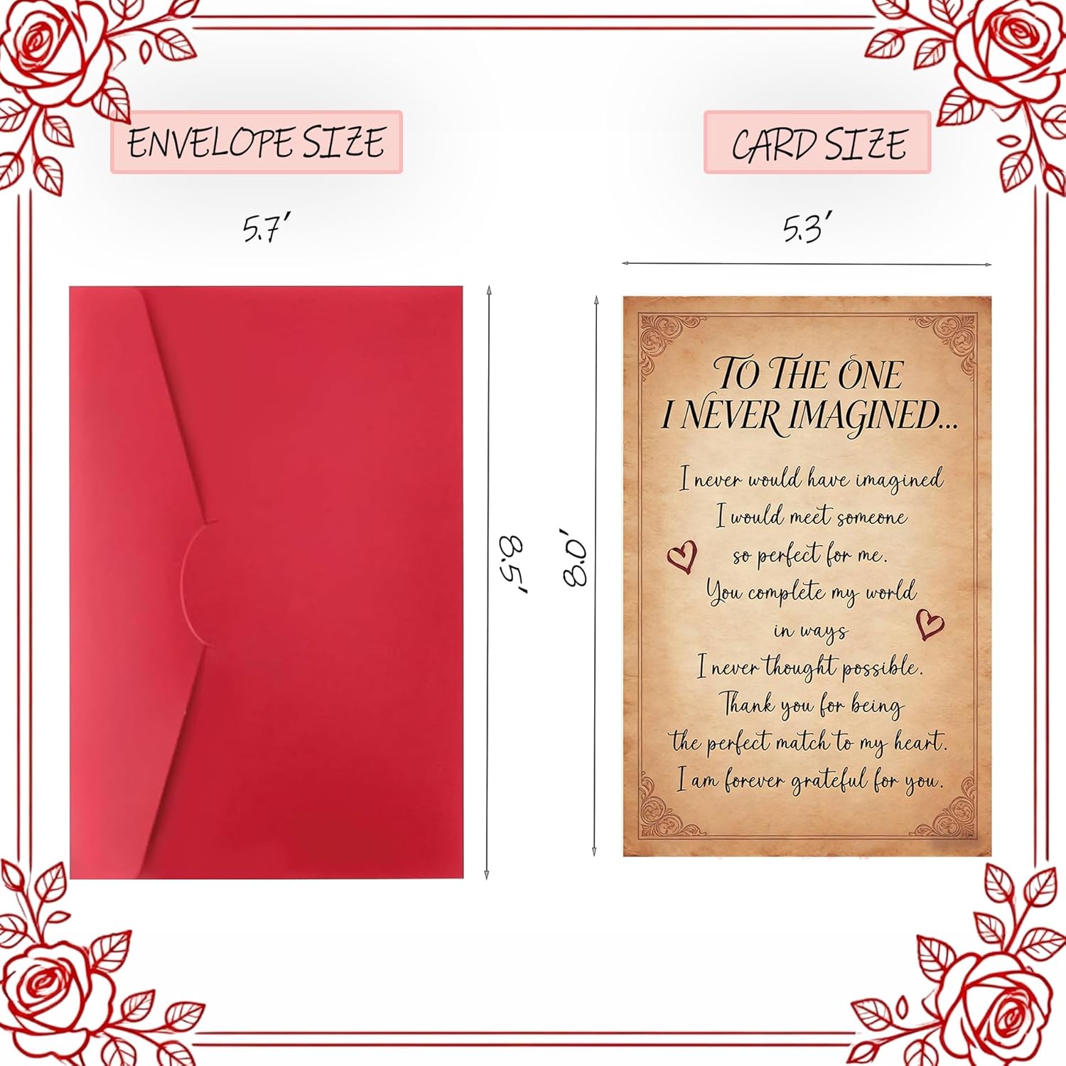 For My Destined Other Half | From Your Grateful & Surprised Partner | Valentine‘S Day Card | An “Unimaginably Perfect” Heartfelt Greeting Card