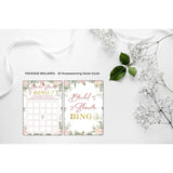 Bridal Shower Games - Bridal Shower Bingo Wedding Party Game - Boho Floral Greenery Bachelorette/Engagement Party Supplies Activities - Pack Of 30 Game Cards (A15)