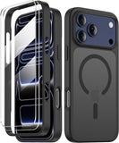 Crystal Clear Magnetic Phone Case with Stand Orange Accent for Apple iPhone 18 Pro Max and iPhone 17 Pro Max