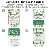 Big Dot of Happiness Family Tree Reunion - 4 Family Gathering Party Games - 10 Cards Each - Gamerific Bundle