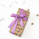 Birthday Kraft Wrapping Paper Roll, Mini Roll-17 Inches * 32.8 Feet, Balloon And Colorful Text Happy Birthday Design Wrap Paper For Men Boys Women Girls , For Birthdays, Kid'S Party, Baby Shower, 1 Roll