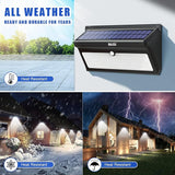 4 Pack 100 LED Solar Motion Sensor Lights 2000LM Waterproof Wireless Security Wall Lights
