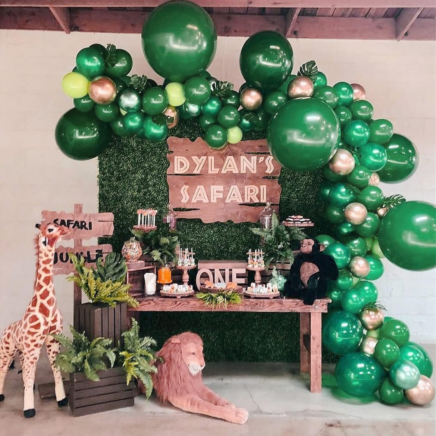 110Pcs Dark Green Balloon Garland Arch Kit, 18 12 10 5 Inch Dark Green Latex Balloons Different Sizes Pack For Birthday Graduation Baby Shower Jungle Christmas Party Decorations