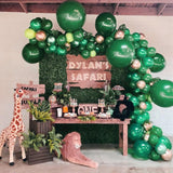 110Pcs Dark Green Balloon Garland Arch Kit, 18 12 10 5 Inch Dark Green Latex Balloons Different Sizes Pack For Birthday Graduation Baby Shower Jungle Christmas Party Decorations