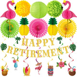 Retirement Party Decorations Men Women, Tropical Hawaiian Themed