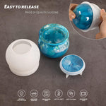 Jar Silicone Molds, Jar Resin Molds With Lid, Epoxy Molds For Diy Jewelry Storage Box,Candle Holder,Candy Container, Epoxy Resin Casting Craft Gifts