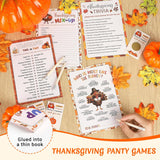 139 Pcs Thanksgiving Party Games Set Friendsgiving Game Decorations Turkey Trivia Scramble Activities Paper Cards For Adults Family Word Search Card Harvest Festival Fall Holiday Supplies Favors